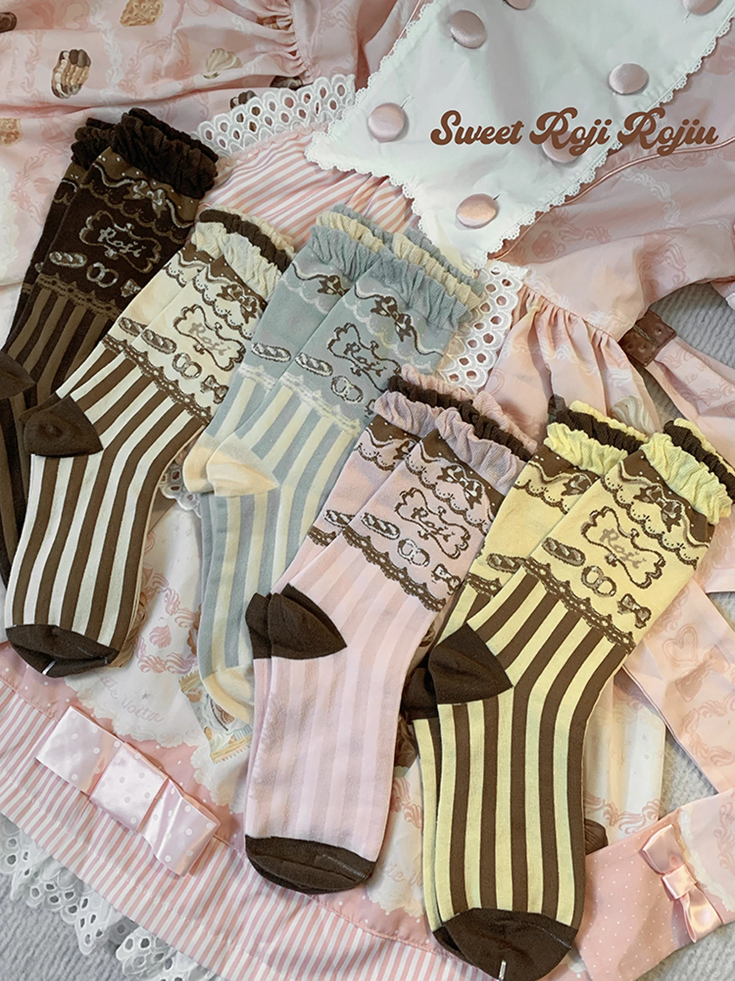 Japanese Retro Sweet Lolita Socks Women's Autumn Warm Pure Cotton Jk Uniform Pile Skinny Leg Socks Soft Cute Girl Tube Sock