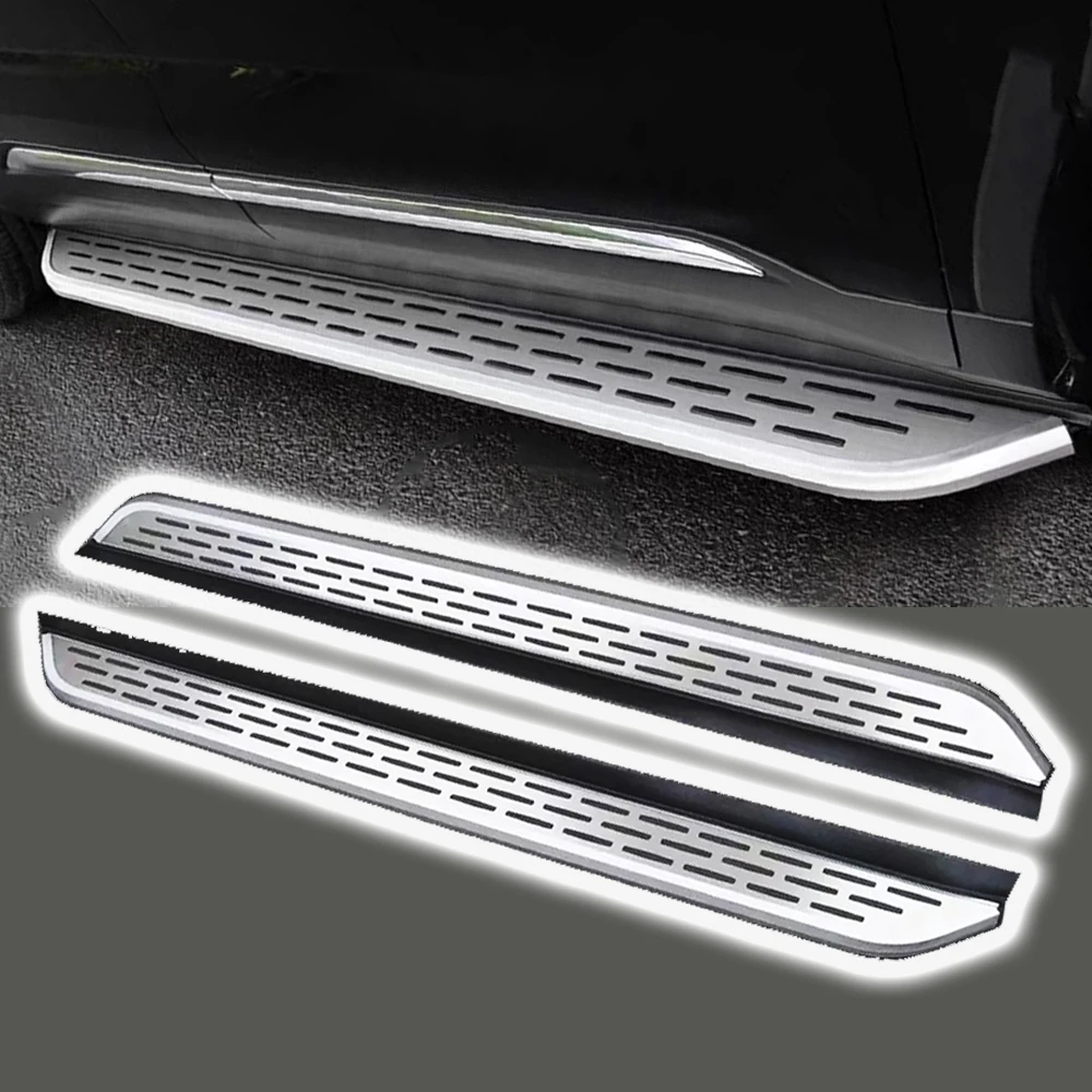 

2 шт. подножки для Skoda Karoq 2018-2025, полный комплект боковых ступеней Nerf Bar с противоскользящими частицами