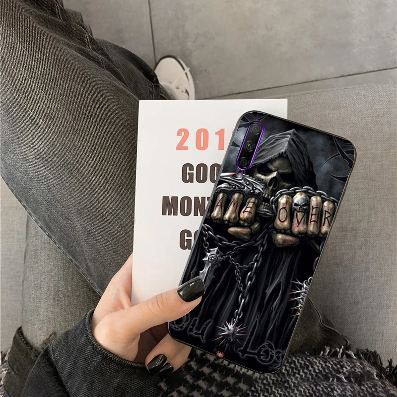 

Grim Reaper Skull Phone Case for Huawei P50 Pro P30 P40 Lite P40Pro P20 lite P10 Plus Mate 20 Pro Mate20 X