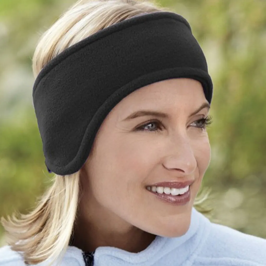 New Polar Fleece Ear Warmer Sports Headband Forehead Protective Windproof Ear Muffs Running Outdoor Earmuffs For Winter Sports