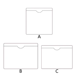 10Pcs Self-Adhesive Clear Card Holder Car Windshield Parking Permit Transparent Card Bag Durable Note Holders Cover Pocket