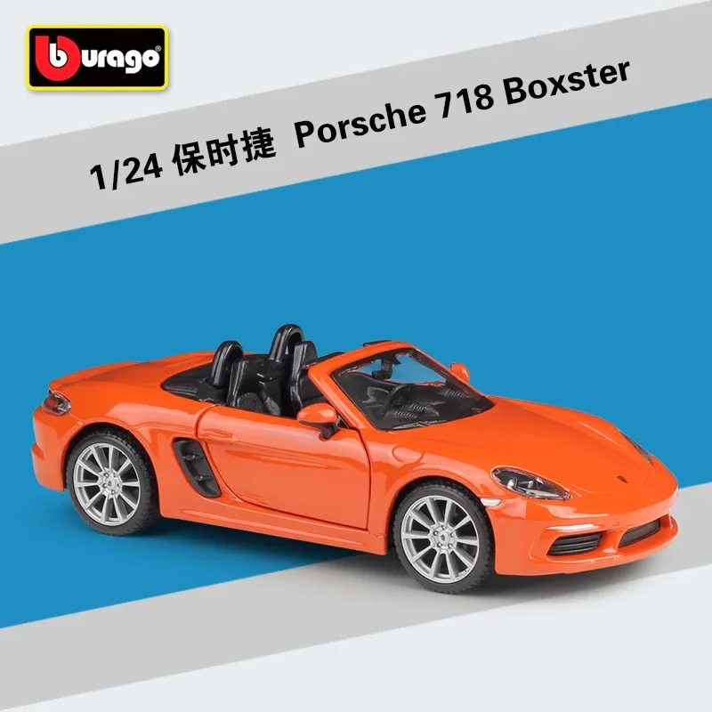 

Bburago 1:24 Porsche 718 Boxster Sports Car Static Die Cast Vehicles Collectible Model Car Toys