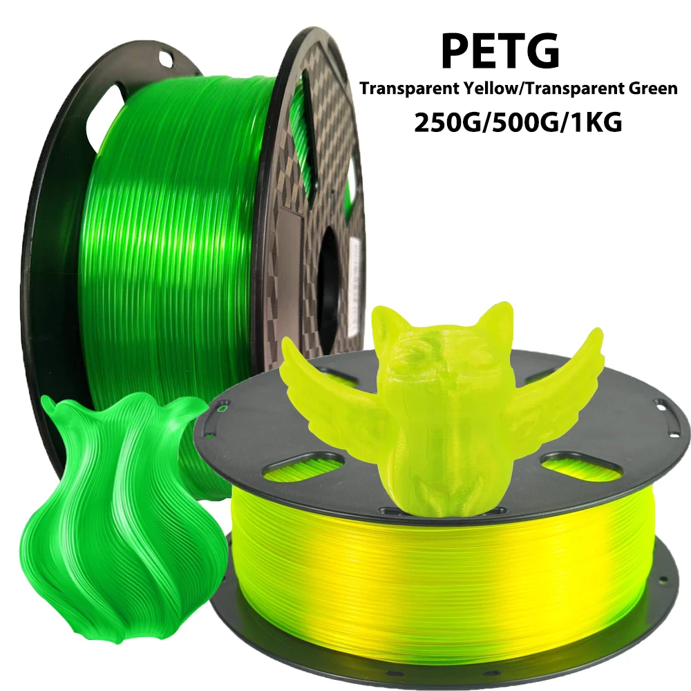 

PETG Transparent green transparent yellow 3D Printer Filament green Materials Consumables 1.75mm 3D Printer 250G /500G /1kg