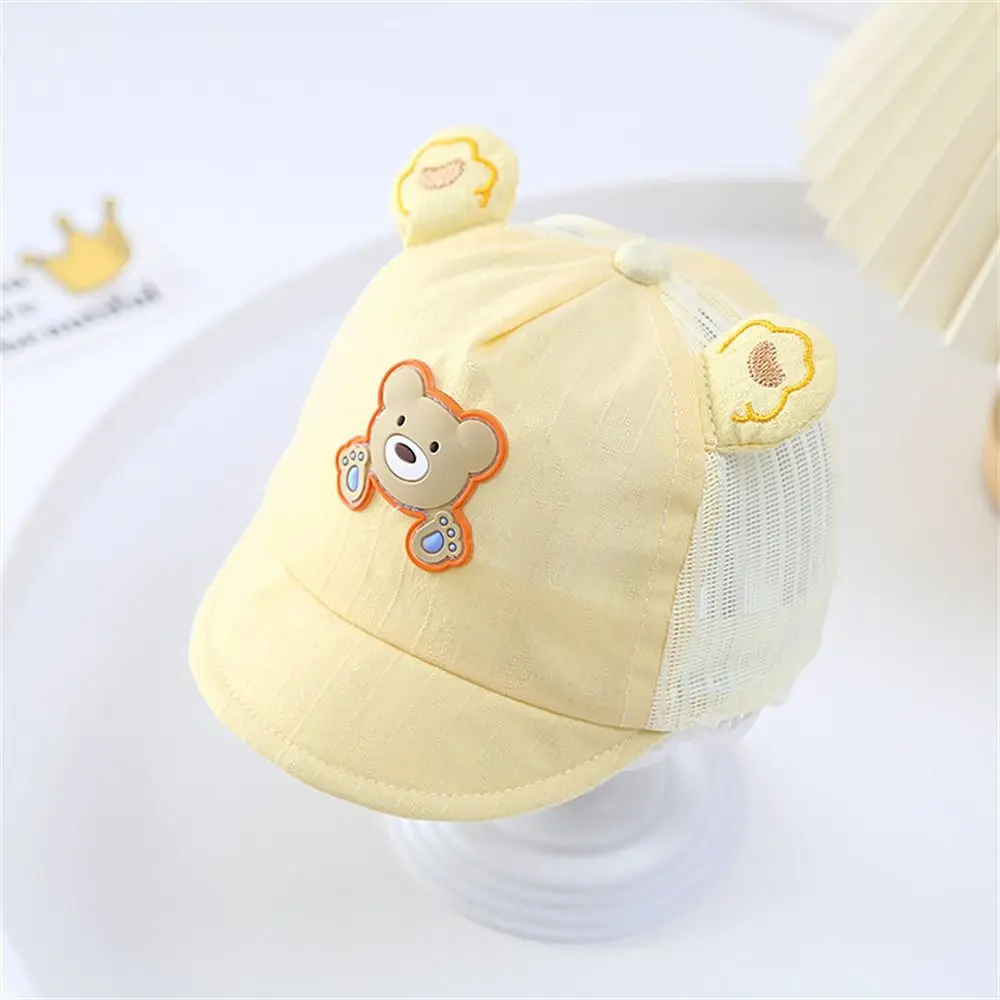 Soft Cotton Baby Baseball Cap Casual UV Protection Thin Breathable Baby Sun Cap Cute Cartoon Sunshade Baby Hat Outdoor