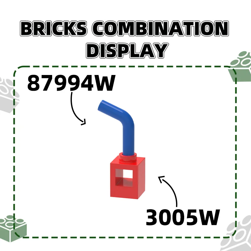 Wange 598Pcs/Lot 87994W Bend Rod Building Blocks Moc Technical Accessories Compatible With Assembles Bricks Children Toys Gift