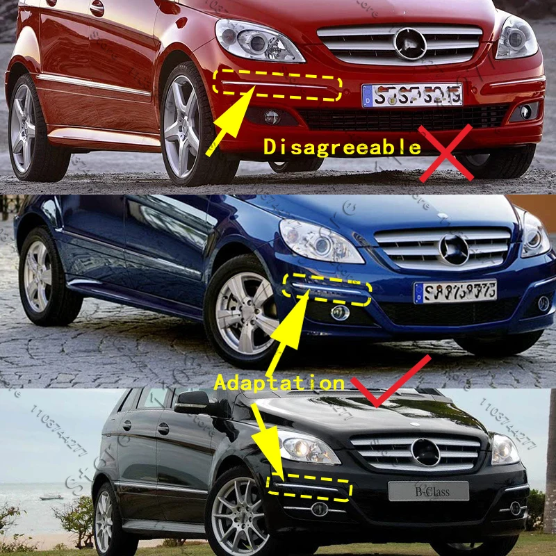 For 2005-2011 W245 B-Chass Mercedes Benz B150 B160 B170 B180 B200 Front Bumper Chrome Molding Strip 1698851721 1698851821