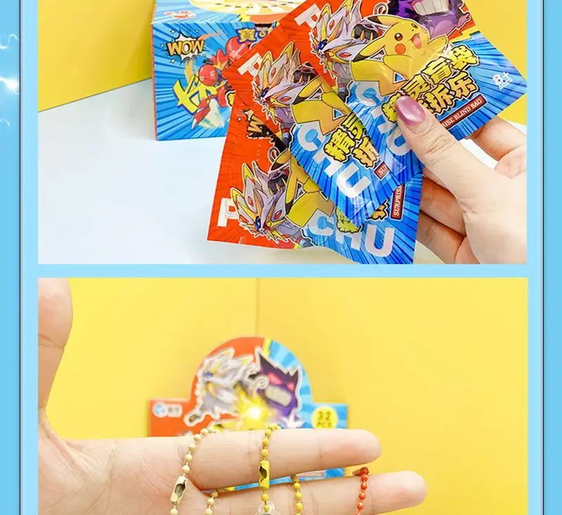 Pokémon Überraschungsbeutel zum Auspacken, Pokémon Schlüsselanhänger Blind Box Merchandise, Loch-Überraschung, Interessantes Belohnungsgeschenk für Jungen und Mädchen – Detail 8