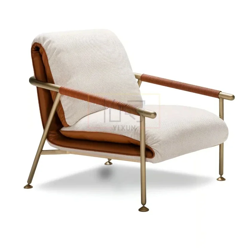 

Итальянская легкая роскошь, одноместный диван-кресло для гостиной, кресло для приема отдела продаж в вестибюле отеля