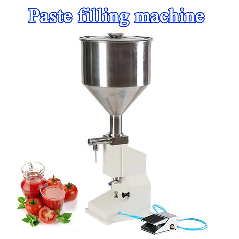 PBOBP Manual Liquid Filling Machine Paste Bottle Filler Adjustable With Hopper For Water Juice Shampoo Honey