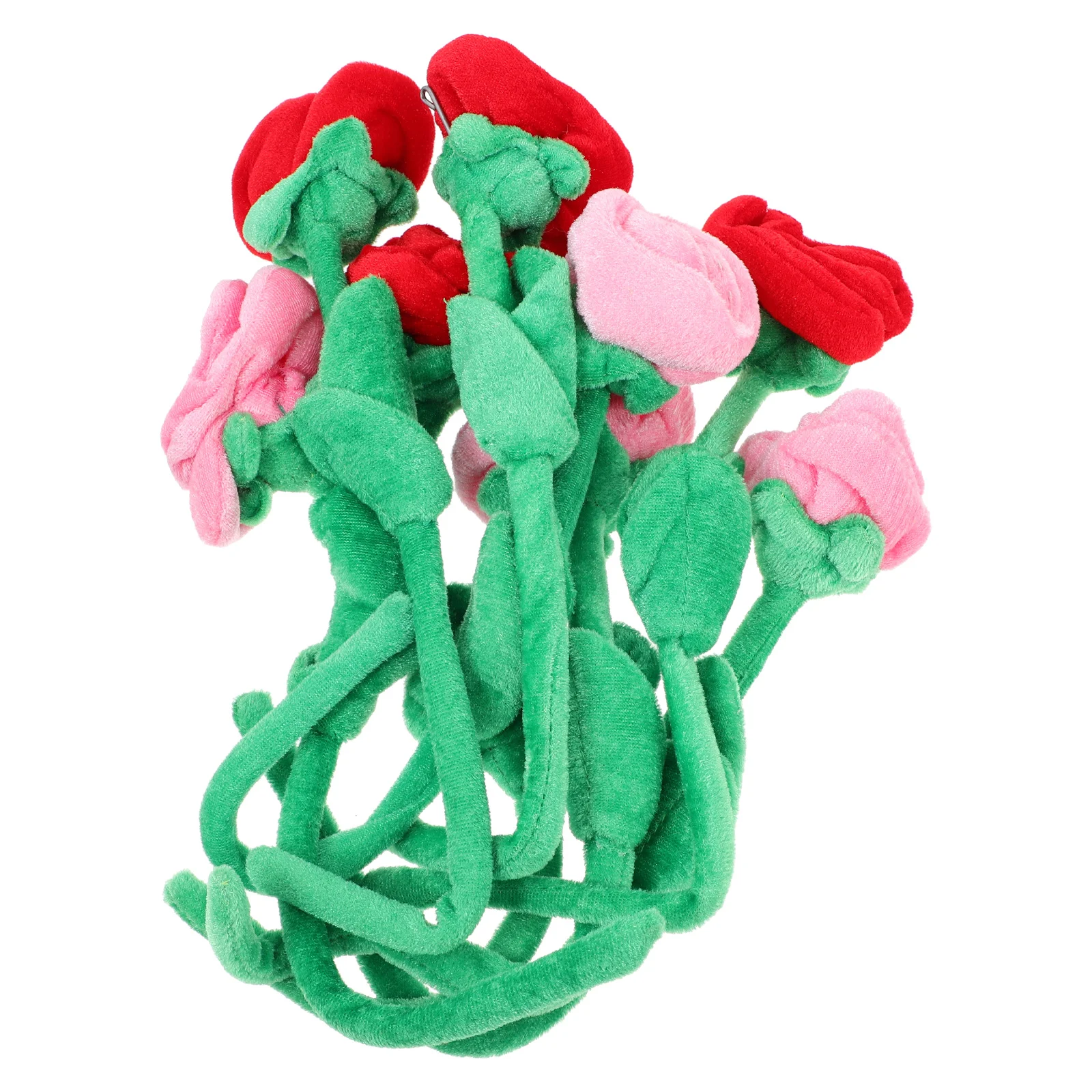 8 Pcs Fake Plants Plush Artificial Flower Decoration Bendable Stem Bouquet Wedding The Scene Layout Bride