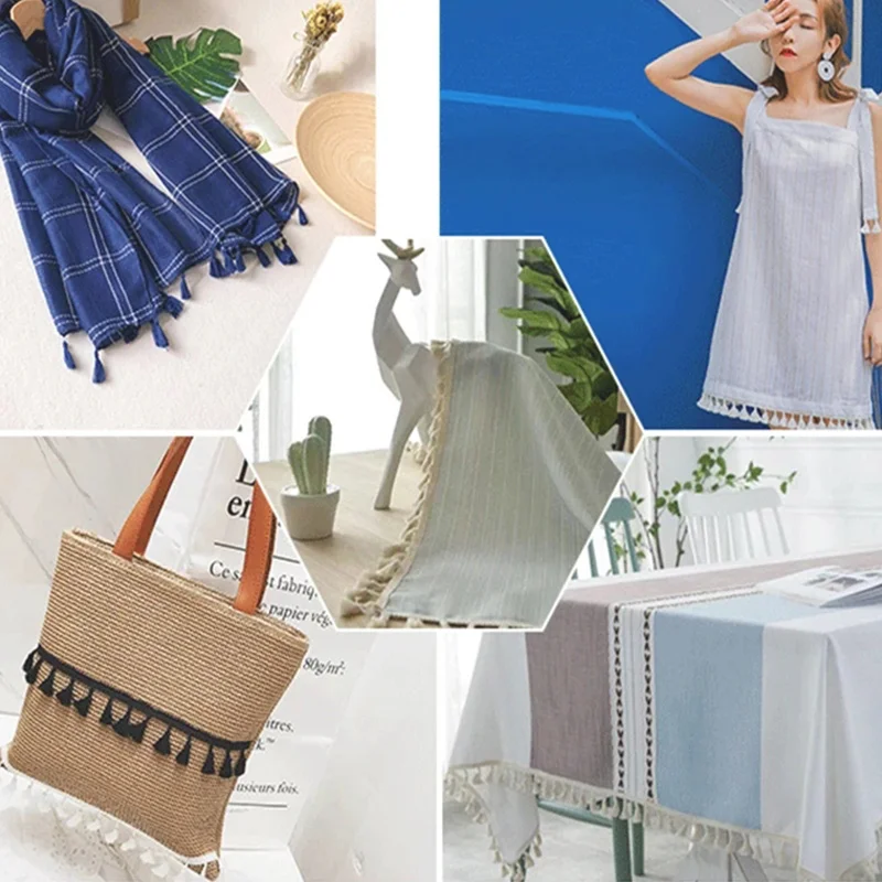 5Yards DIY Handmade Craft Accessories Tassel Lace Ribbon Fringe Cotton Lace Trim Ribbon Sewing Dress Garment Curtain Wholesale