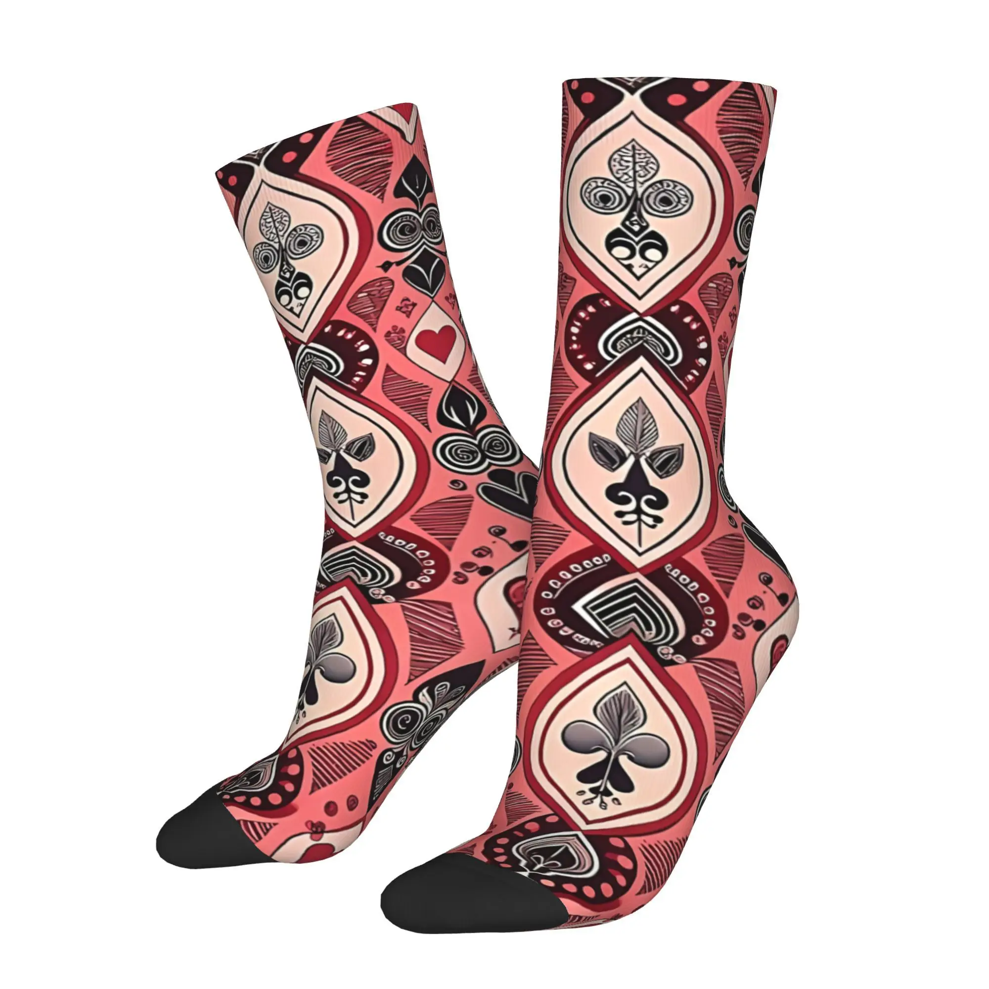 

Playing Card Socks Male Mens Women Autumn Stockings Hip Hop