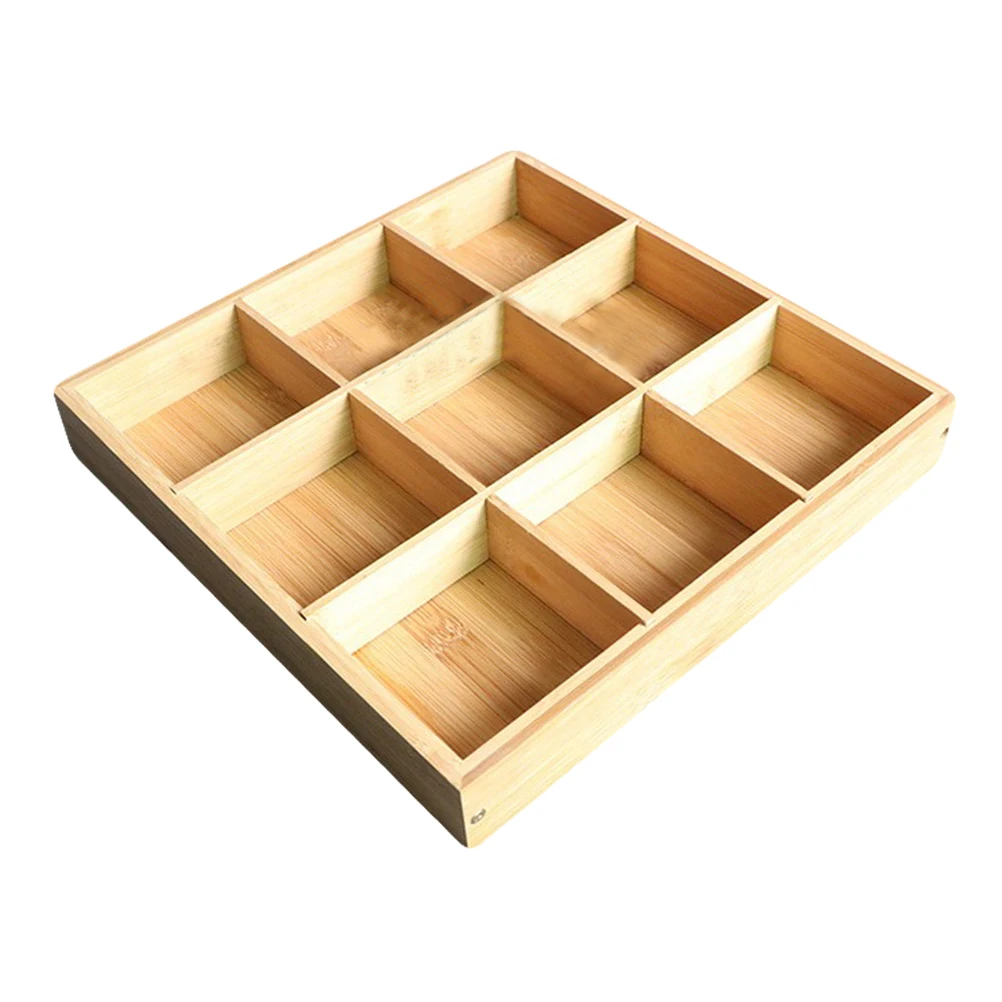 

Premium Bamboo Snacks Dish Tray Smooth Surface Compartment Holder Food Storage Tray Dried Fruit Box Party Wedding Gadget