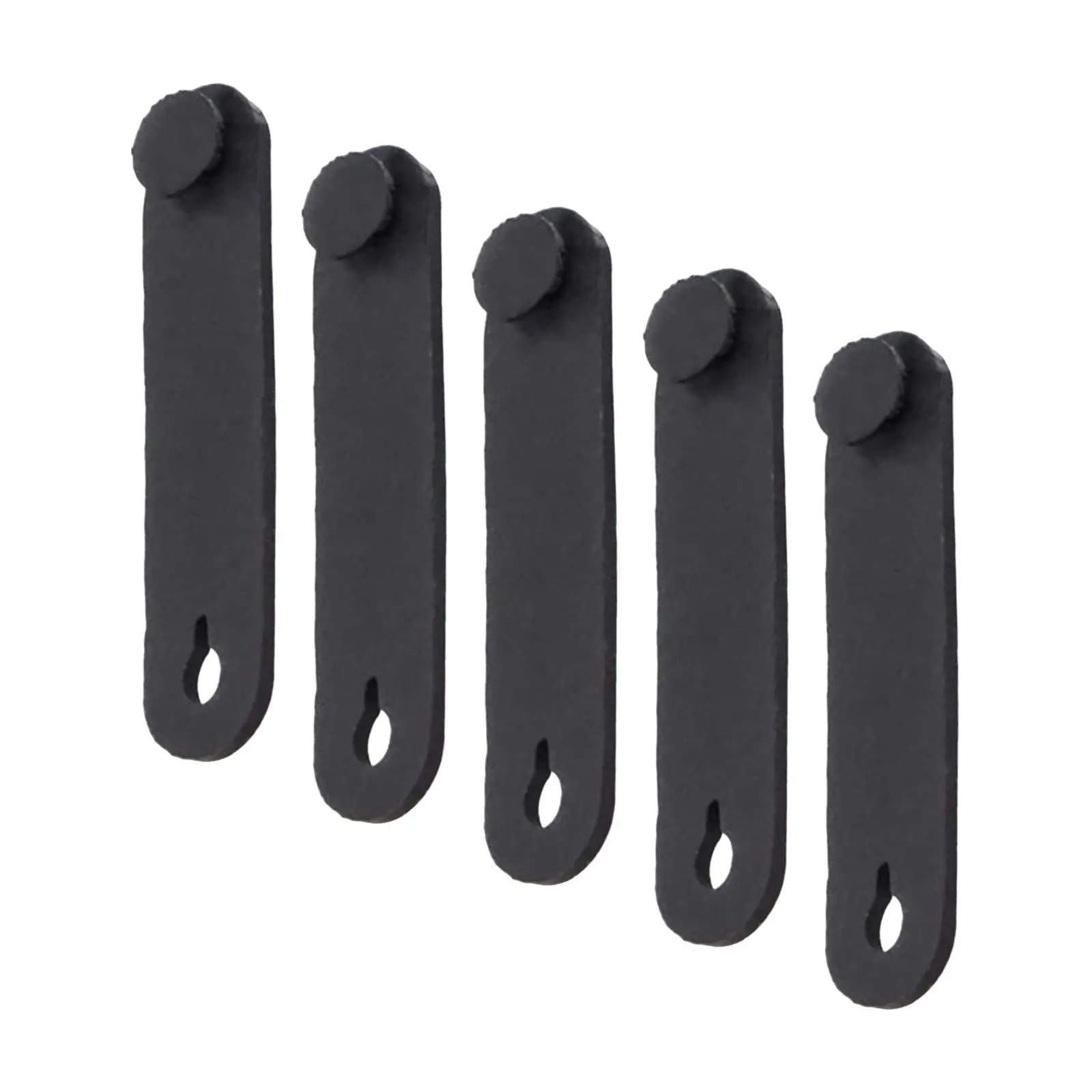 5Pcs Silicone Cable Organizer Ties Black Silicone Cable Straps for Computer Wire Charging Cords Bundling Earphone Office