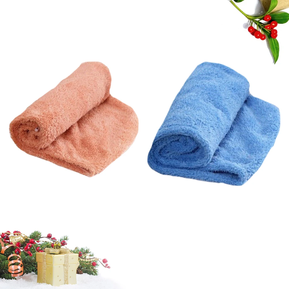 

2 Pcs Shower Cap Towel Towels Absorbent Quick Drying Creative Hair Thicken Fast