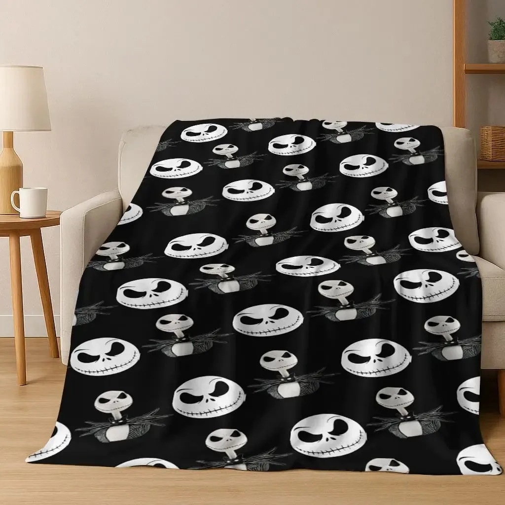 

Gift Nightmare Before Christmas Skull Cartoon Flannel Blanket,Warm and Cozy Soft Throw Blanket for Home Bedroom Bed Sofa Cover