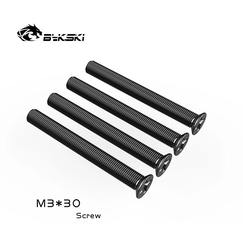 Bykski Mounting Screws for Water Cooling Radiator, 4pcs/Lot M3x35 / M3x30 Radiator Accessories for Fixing Fan