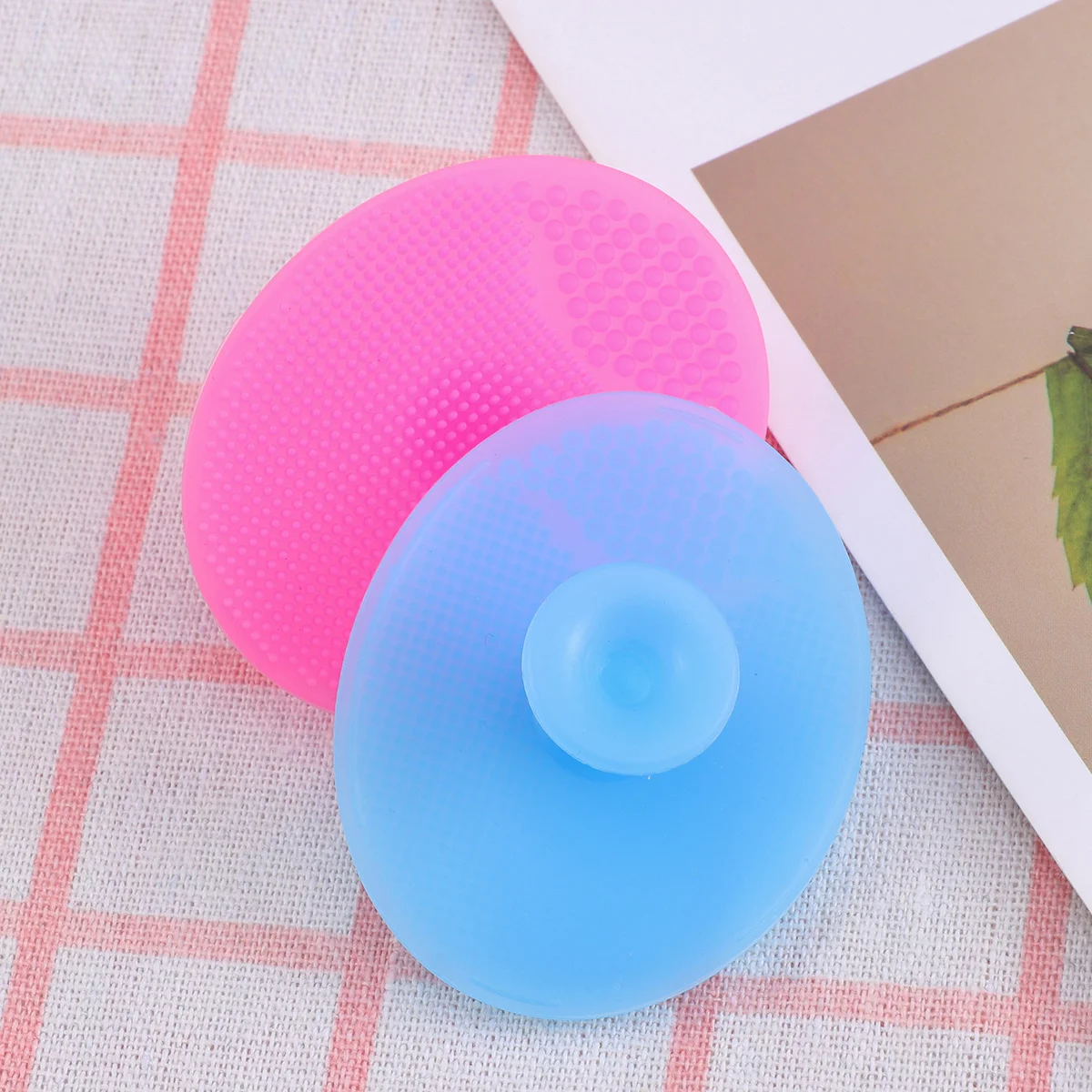 2 stuks siliconen gezichtsreiniger gezichtsscrubber mild niet-schurend voor alle huidtypes inclusief baby's tieners senior klein hemelsblauw