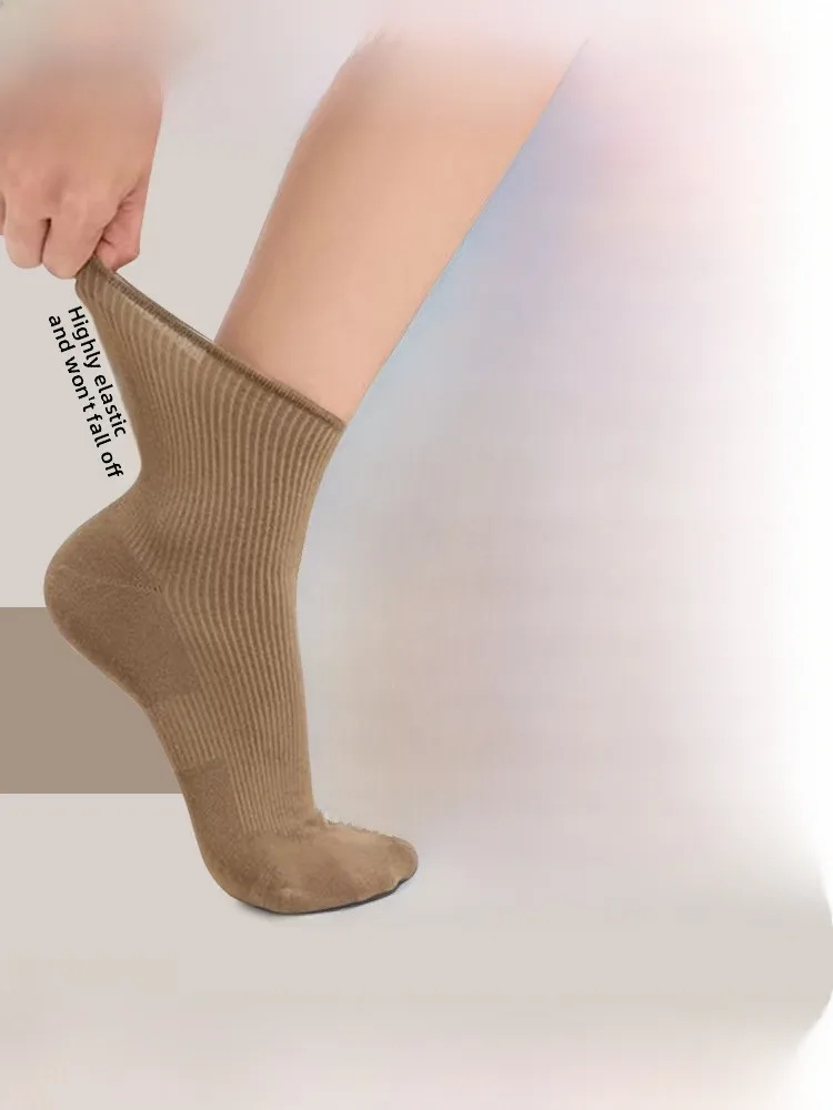 

Женские модальные носки Bananain средней длины: влагоотводящие, дышащие, тонкие, комфортные, однотонные, осенние