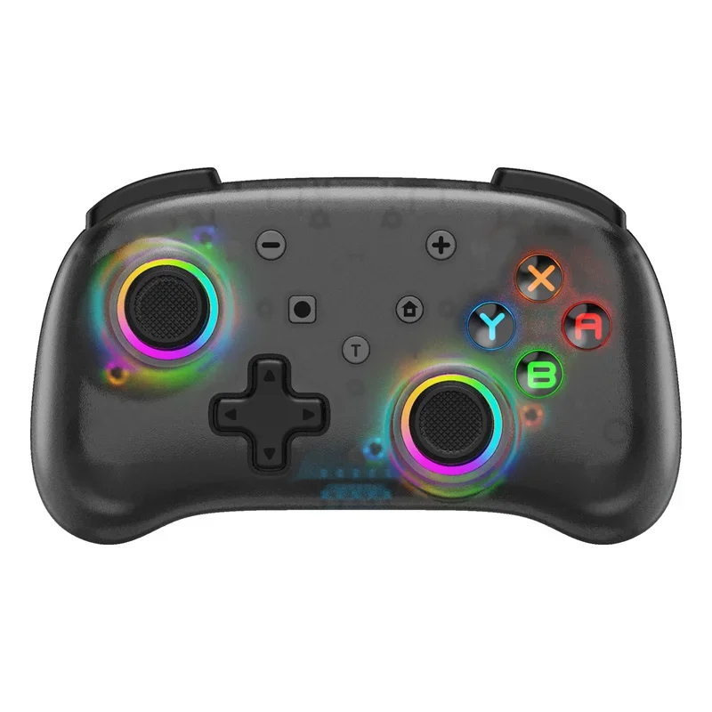 LinYuvo KS39B Pro botones de cristal transparente controlador inalámbrico colorido Joystick Gamepad somatosensorial 6 ejes para interruptor NS