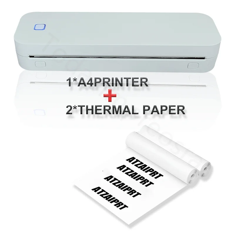 Thermal Printing Technology Self-adhesive Mini Printer Portable Bluetooth Wireless Flash Thermal Transfer Machine Tools A4 Paper