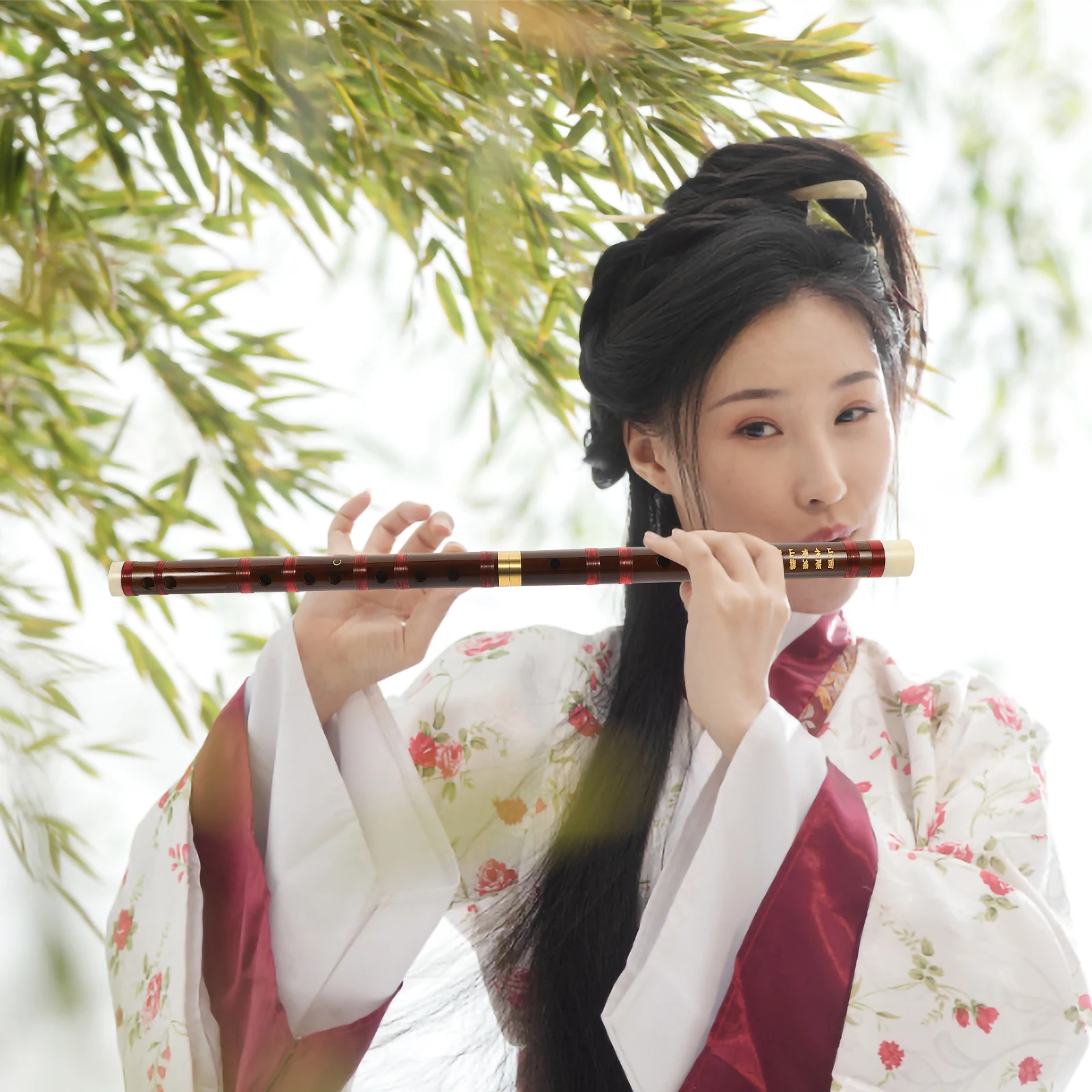 

Fife Portable Flute Manual Students Brown Bamboo Chinese Traditional Wind Instrument