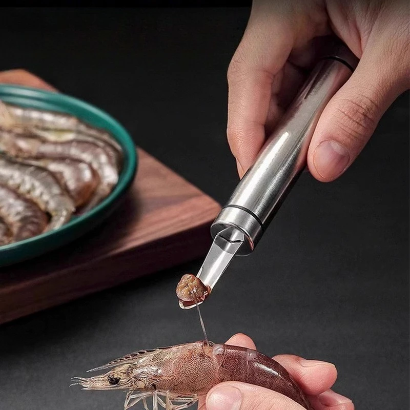 

Нержавеющая сталь для удаления ниток для креветок, выбор ниток для креветок, копание, пилинг для креветок, открытый нож для креветок, инструмент для очистки ракушек креветок