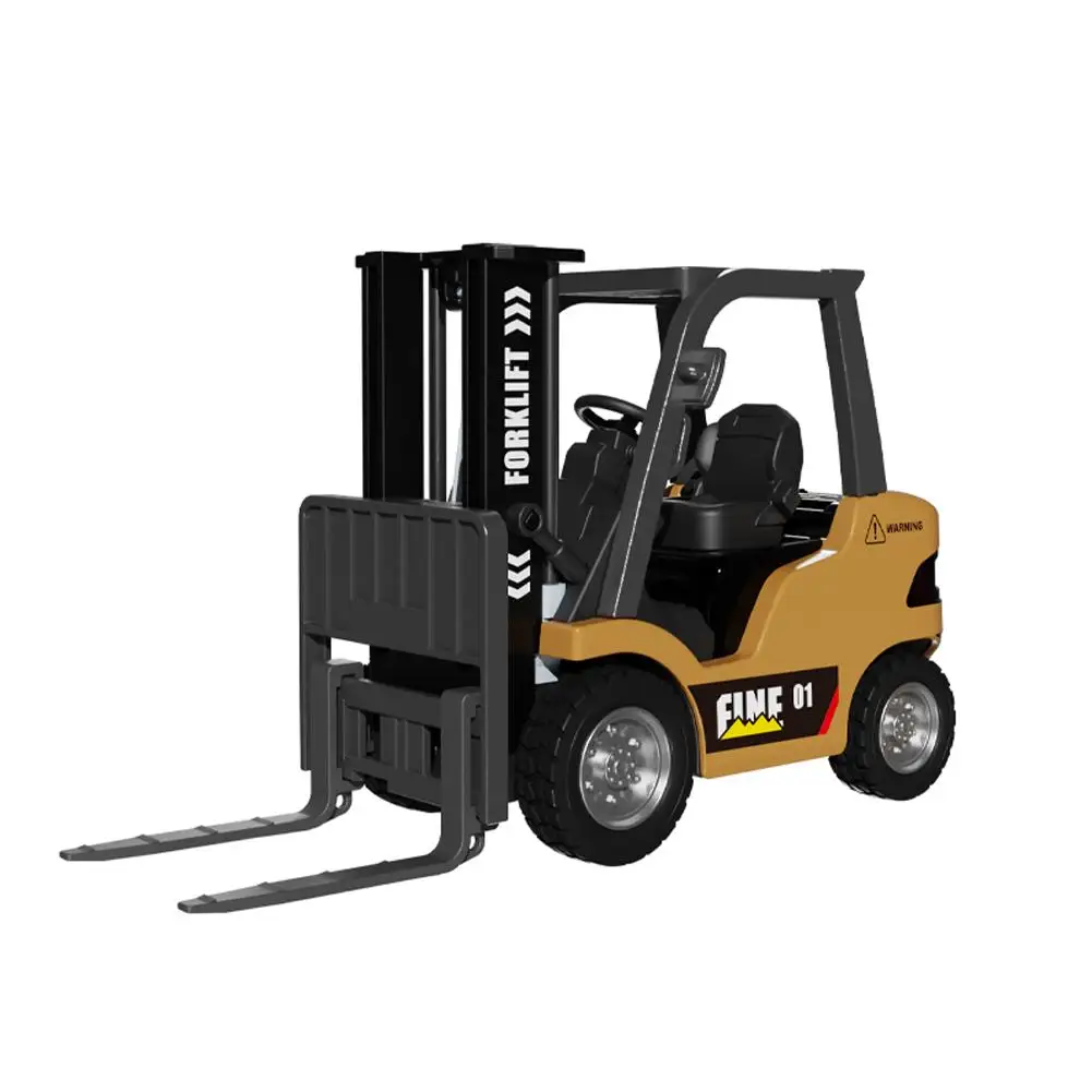 1:64 Mini Desktop Remote Forklift, Bluetooth Controlled Engineering Vehicle, Simulation Construction Model Car, RC Car For Kids