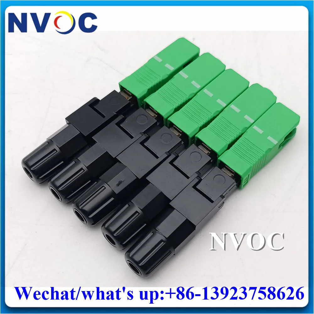 

100Pcs FTTH SC/UPC SingleMode Fast Connector-60CM,Embedded Fiber Optic Connector SCAPC Cold Connection Quick Field Assembly