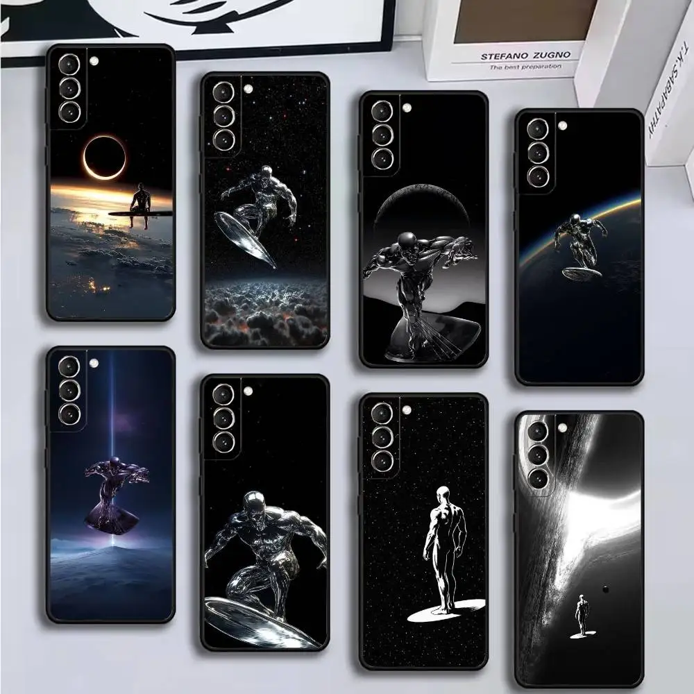

S-Silver Surfer-r Phone Case For Samsung GalaxyA13,21s,22,31,32,52,53,71,72,73,Soft Black Cover