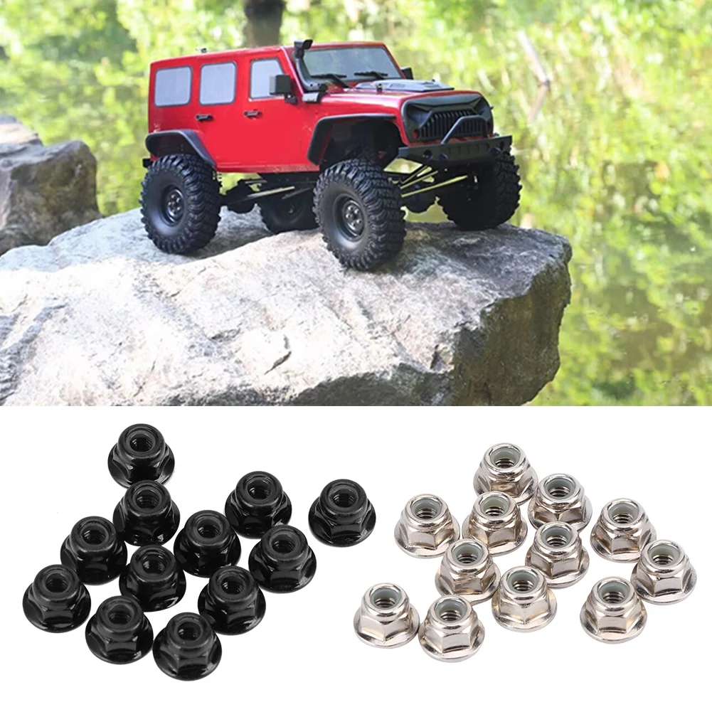NonSlip Tire 4mm Lock Nut for Axial   TRX6 SCX10 1/10 RC Model Car Lock Nut RC Car Accessory RC Car Lock Nut