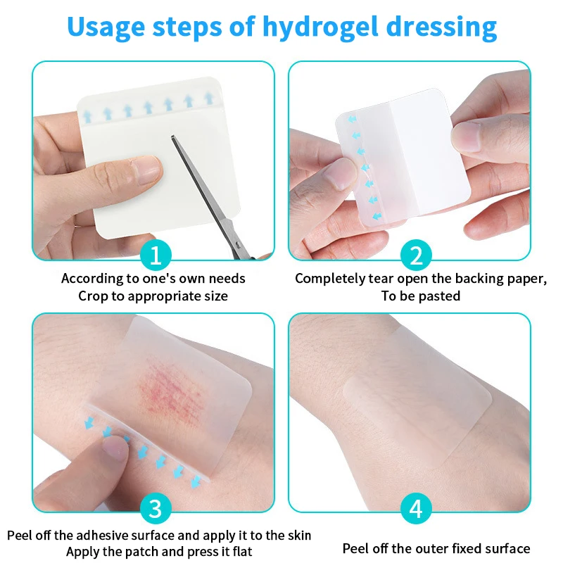 

2Pcs Ultra Thin Hydrocolloid Dressing Patches Wound Dressing Adhesive Breathable Waterproof Pad Help Wound Healing Skin Care
