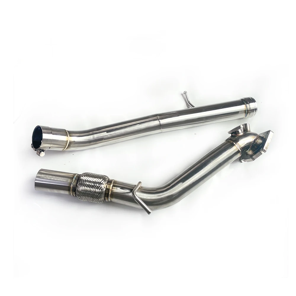 Hot selling Exhaust System For Jeep Wrangler Rubicon JL 2.0T Stainless Performance Downpipe With Heat shield and  converter Head