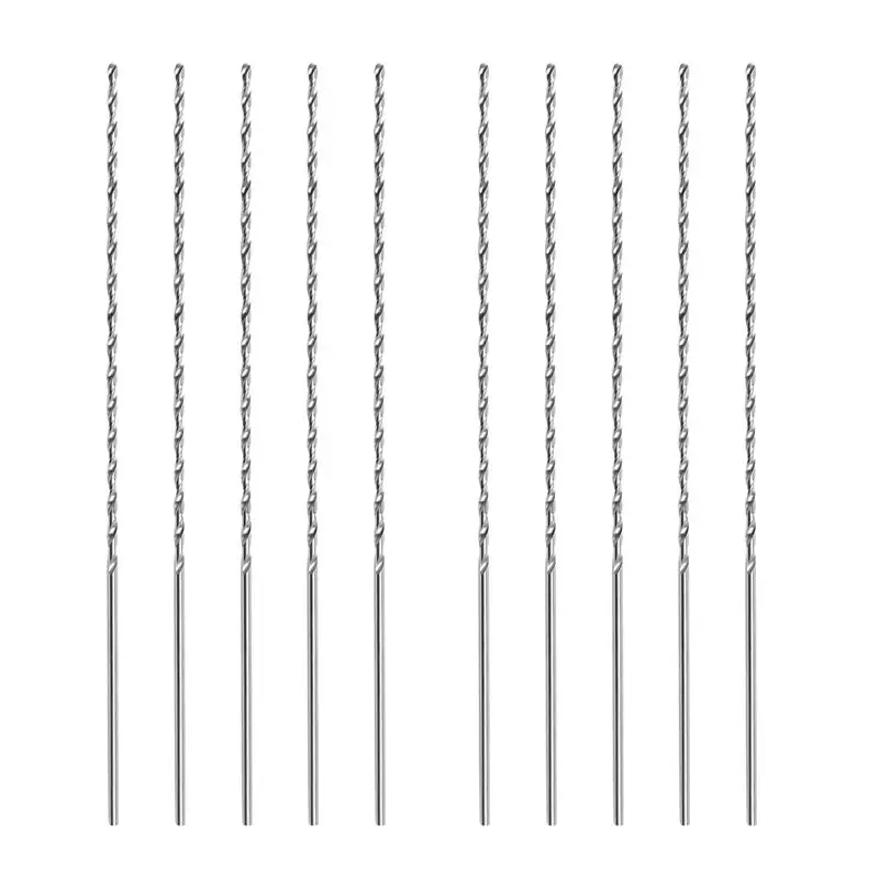 tftp-10x-hss-ストレートシャンク-4mm-ツイストヘッド-300mm-ロングドリルビット-シルバートーン