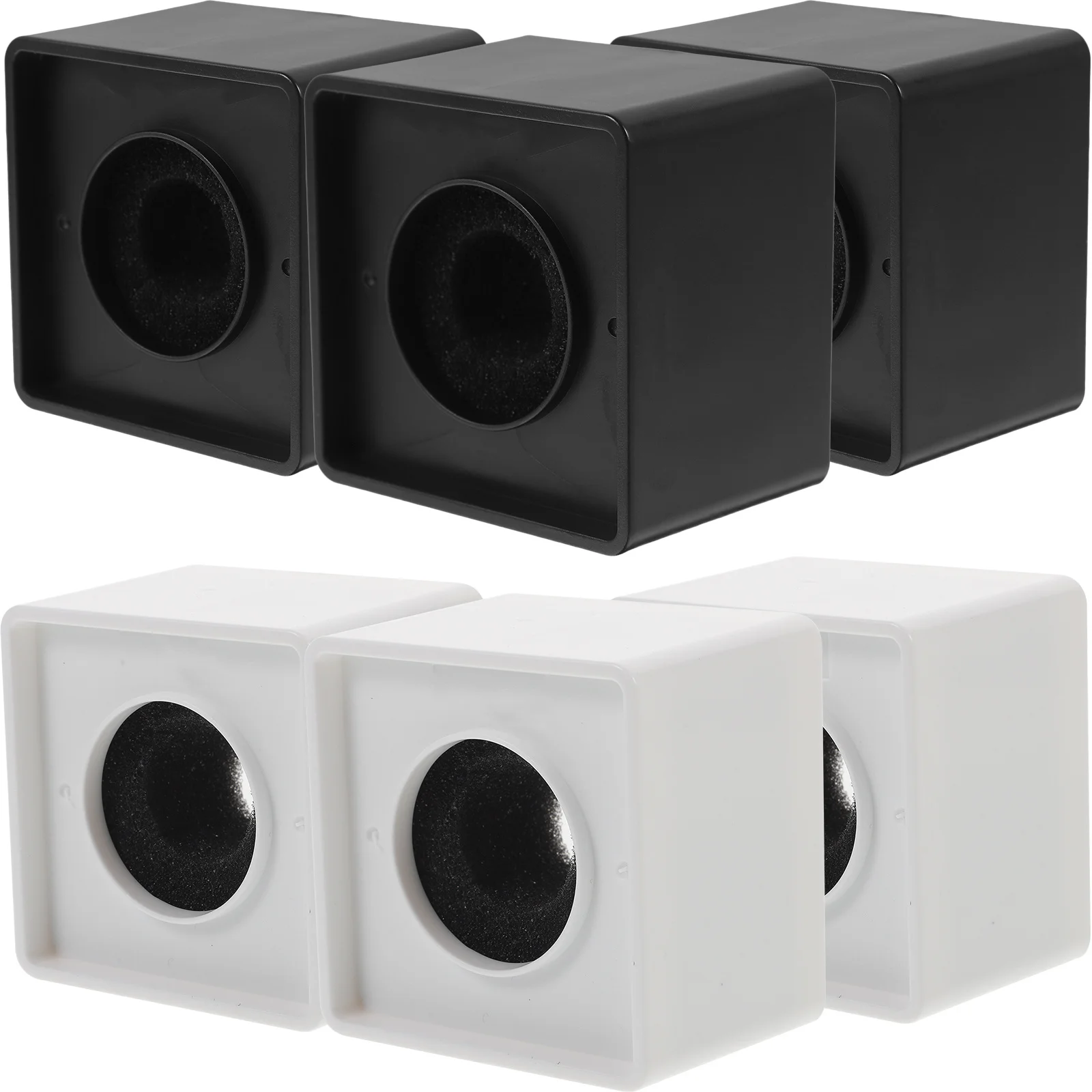 

6pcs Mic Holder Microphone Logo Cube Wireless Flag Station For Interview Studio Conference Durable Shockproof Design Smooth