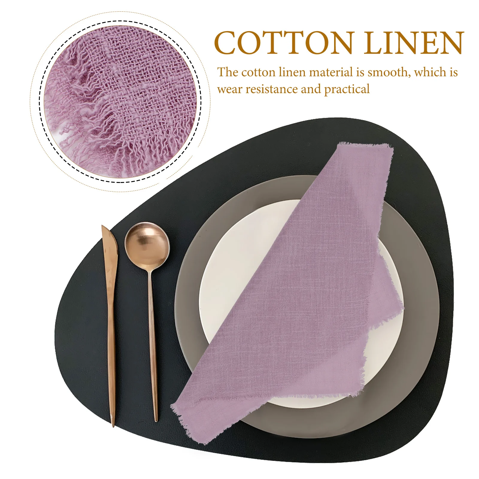 

4Pcs Cotton Linen Dinner Napkins Square Decorative Gauze Table Cloth Washable Reusable Napkins for Party Wedding Festival