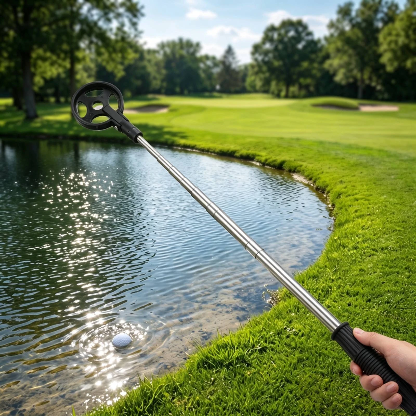Telescopic Golf Ball Retriever Extendable Golf Ball Retriever Lightweight Reinforced for Golfers, Driving Range