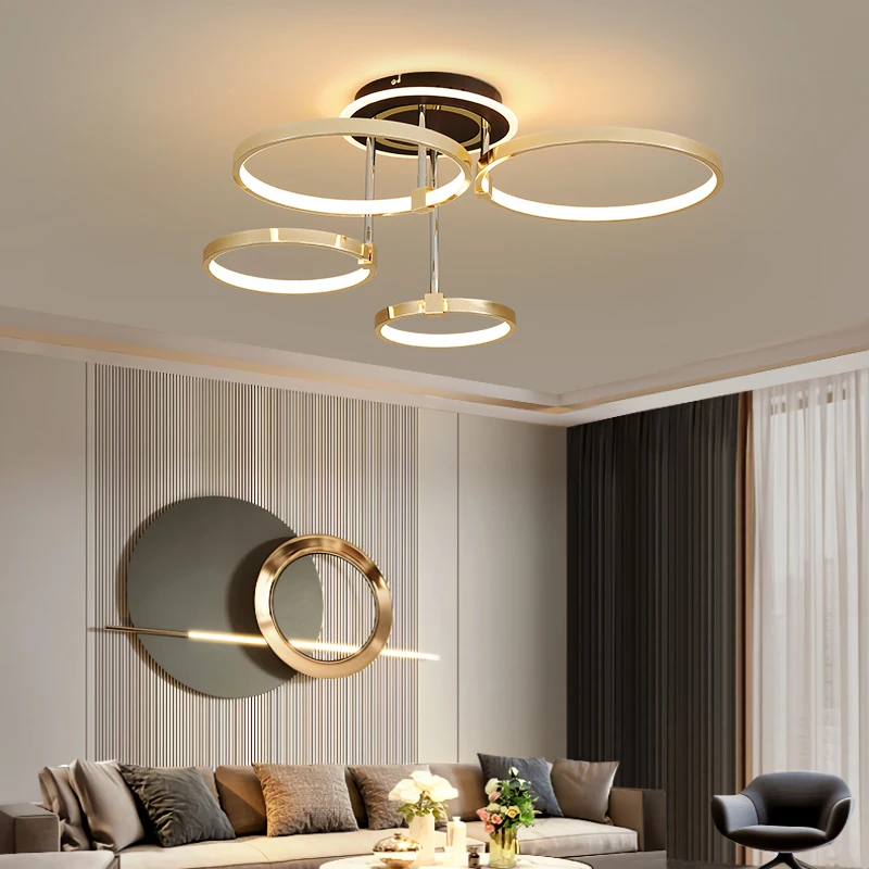 

Gold/Chrome Plated Modern led Ceiling Lights for Living Dining room Bedroom led Ceiling Light Hanging Ceiling Lamp Led lighting