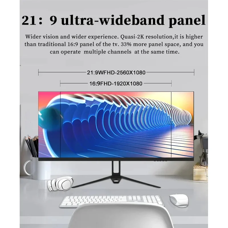 OEM 19 20 21,5 22 24 29 32 pollici PC Gamer Led Display senza bordi Monitor 144HZ 165HZ Computer Desktop Gaming 2K 4K Monitor LCD