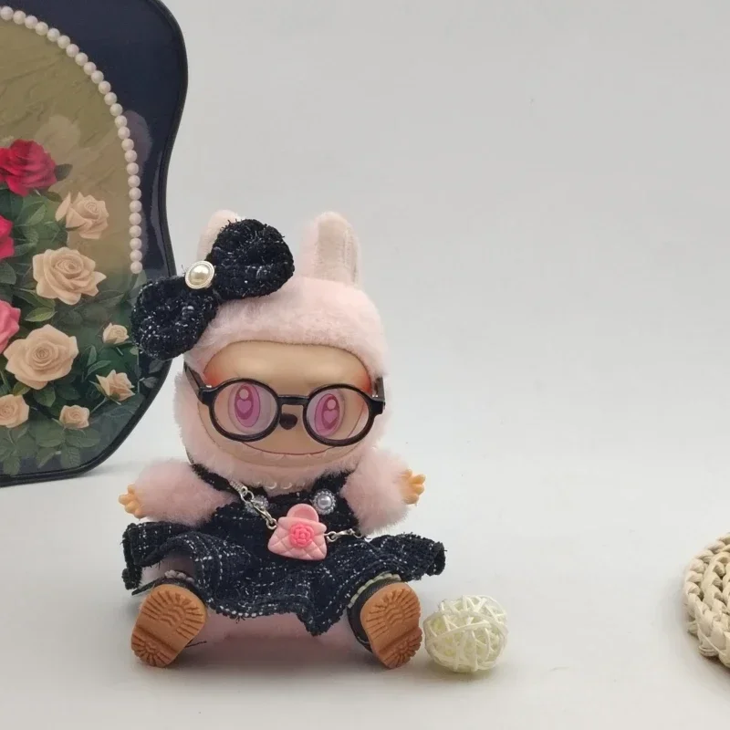 

Для 17 см Labubu модная одежда милый и милый дизайн модный костюм изысканные аксессуары Labubu темпераментная юбка сумка через плечо