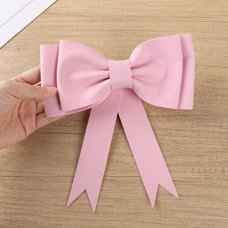 Pink Bow Cake Toppers EVA Foam Bowknot Cake Decorations for Wedding Birthday Baby Shower Party Supplies DIY Gift Box Wrap Decor view 4