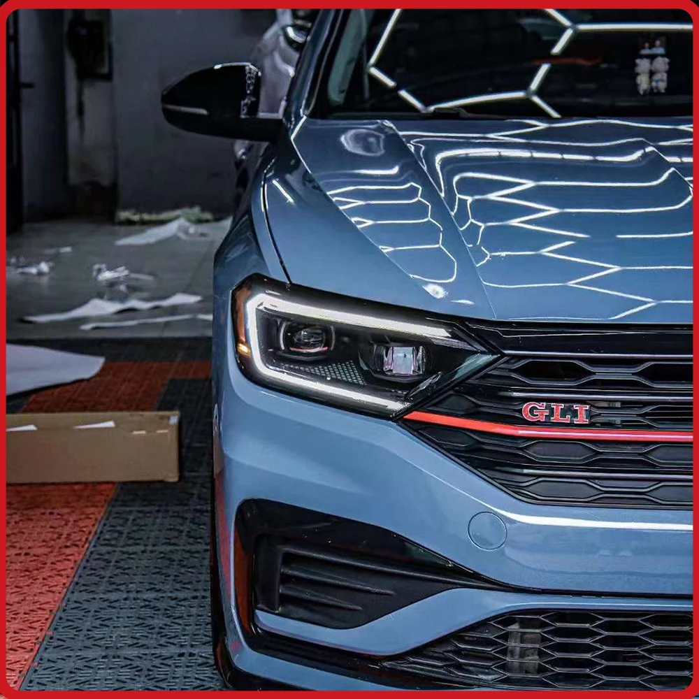 

Скидка на передние фары для VW Jetta Sagitar Vento 2019-2024: Обновленные светодиодные фары в сборе с функцией мигания, Plug and Play