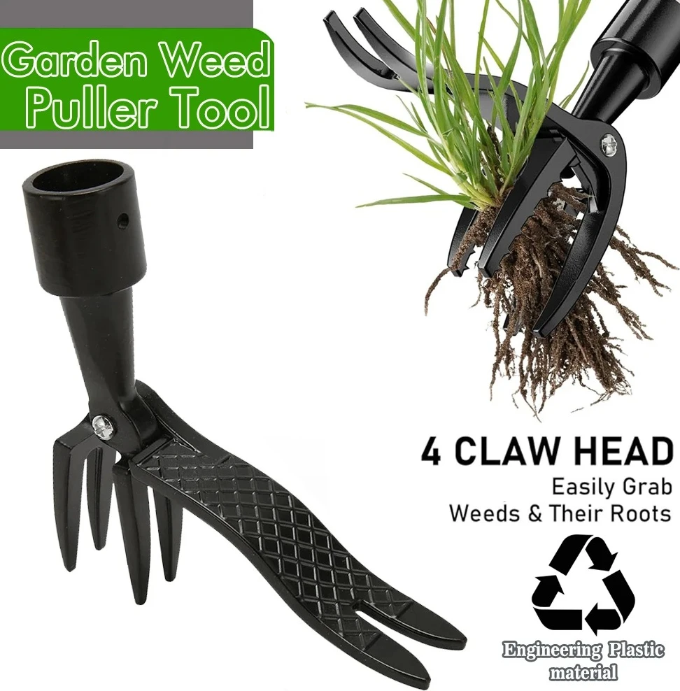 Plastic Claw Weeder Root Remover Hand Tool For Outdoor Stand Up Weed Puller Tool Weeding Head Replacement Manual Weed Remover