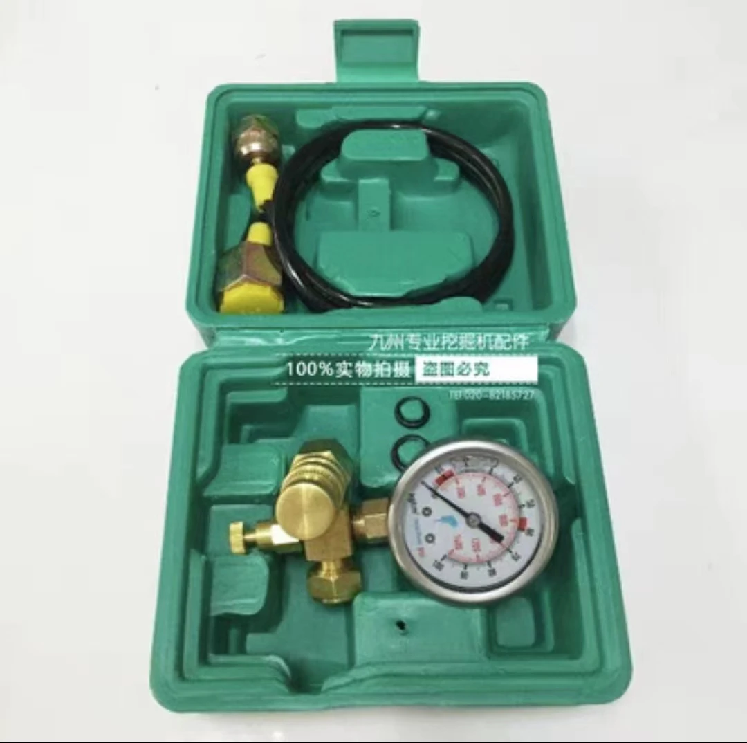 nitrogen pressure Inflatable meter hydraulic pressure Pressure gauge excavating machinery Shuishan engineer Ancient river breaki