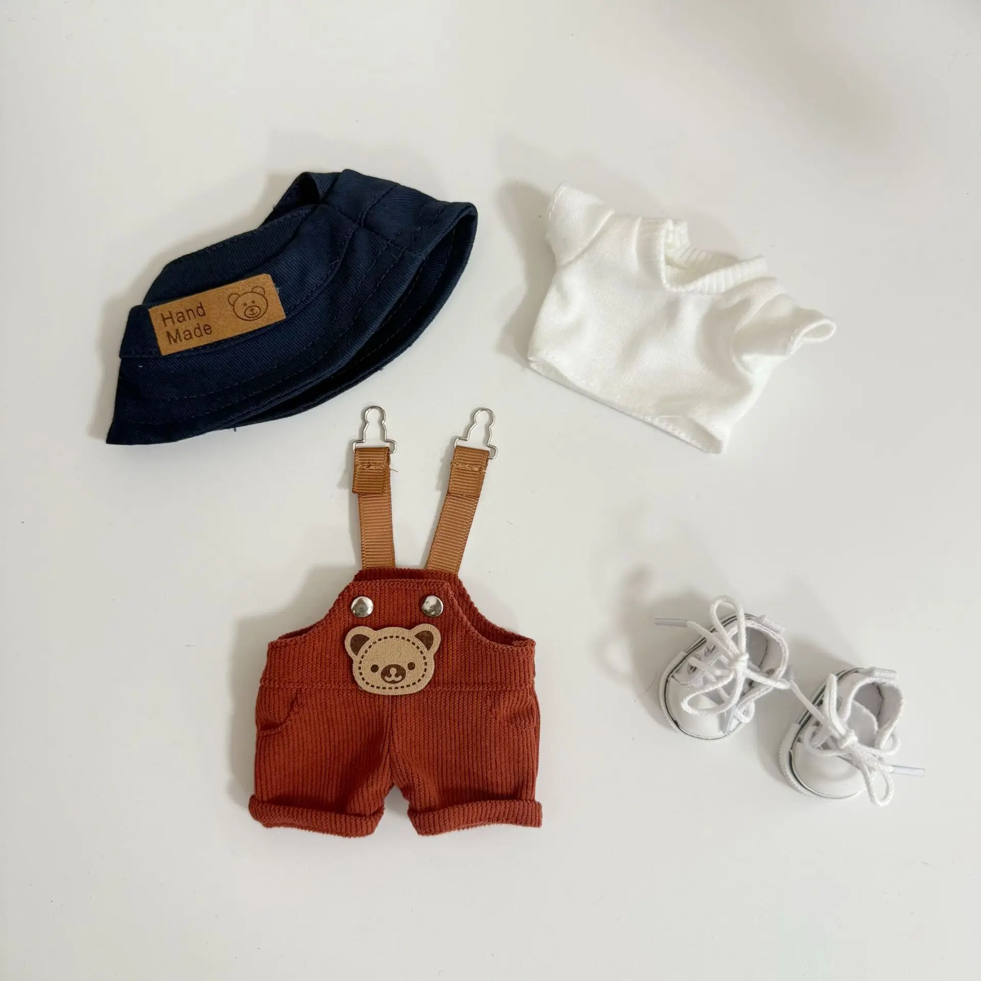 

15/17cm Labubu Clothes Accessories Cute Plush Hamburger Carry Bag Set Exquisite Small Gift For Outfit Change Fits 1st-3rd Gen