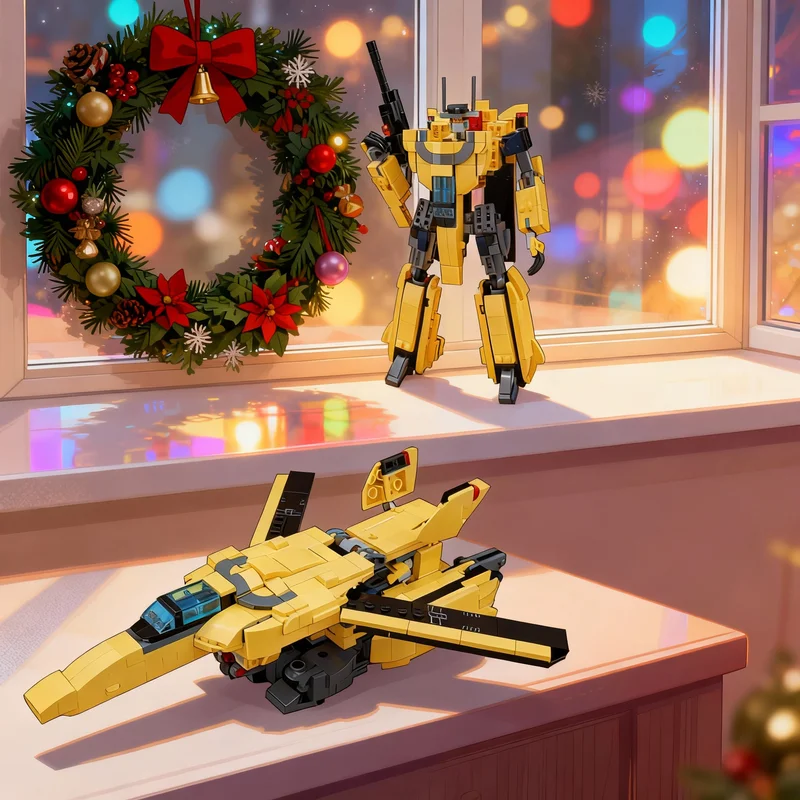 

644 детали MOC VF-1 Valkyrie Macross Jetfire: Модель-конструктор, Иконный набор, Подарок на Рождество, Архитектурные блоки, Сборка своими руками, Креативная идея