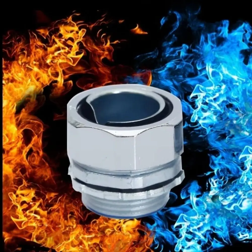 Plastic Coated Threaded Corrugated Pipe Connector Galvanized Threaded Hose Joint Smooth Hexagon Head Metal Conduit Connector