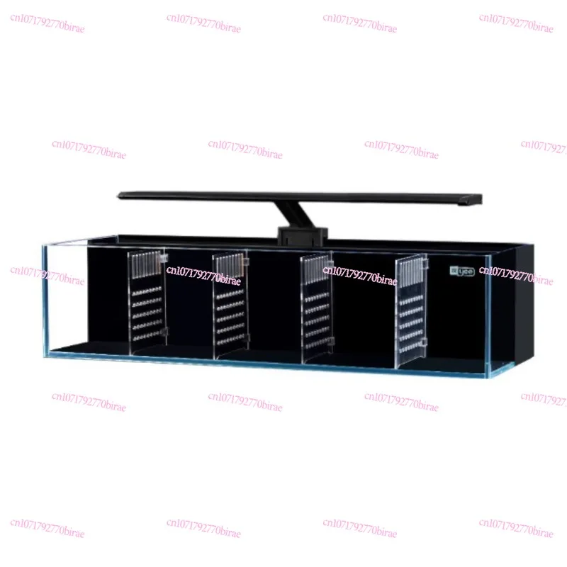 H1 Multi-format Modular Partition Aquarium System Self-cleaning Glass Fish Tank Built-in Filter Small Ecological Water Change
