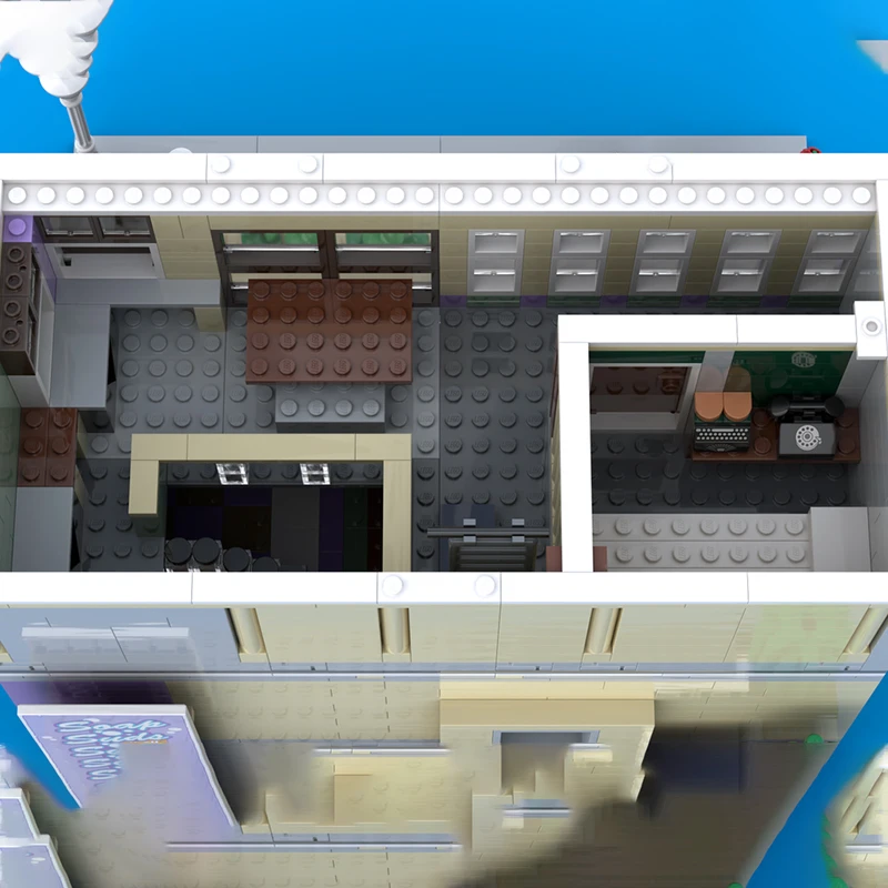 1165PCS MOC Discos and Apartments Stylish Block Modular DIY Model Building Blocks Birthday Toys Gift