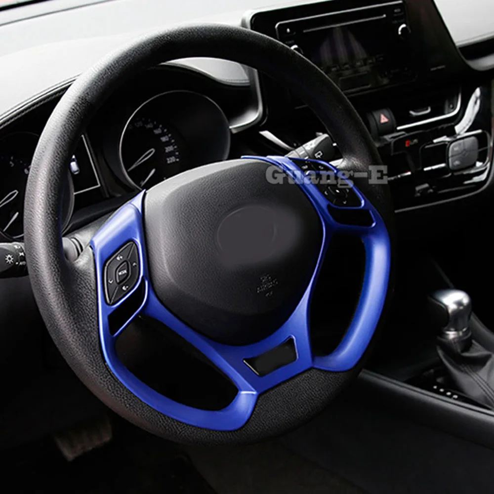 

Накладка на руль из АБС-пластика для Toyota C-HR CHR 2017-2021, комплект для интерьера, рамка для переключателей, 1 шт.